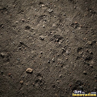 Gray concrete slab with a fine hairline crack running across it