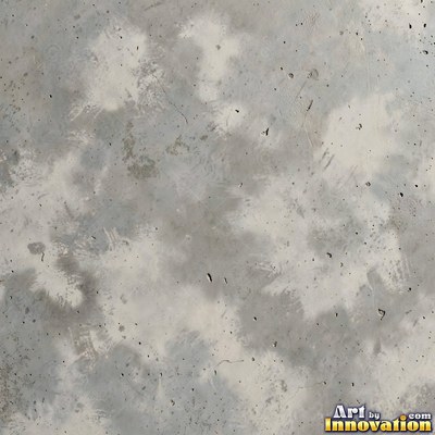Gray concrete slab with a fine hairline crack running across it