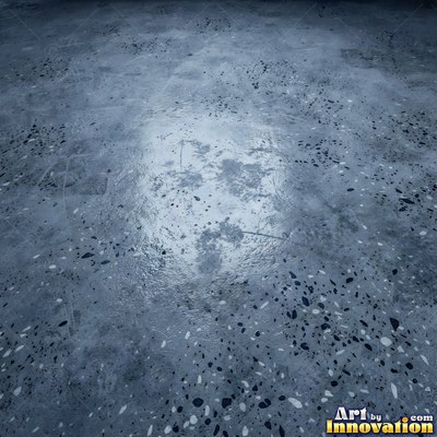 Poured concrete in pale off-white with soft cloudy color variation