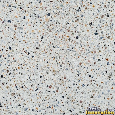 Gray concrete slab with a fine hairline crack running across it
