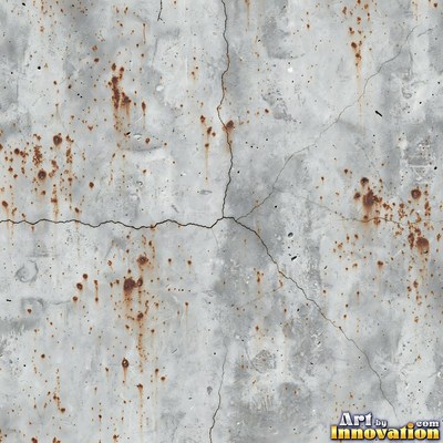 Acid washed concrete with mottled light and dark gray staining