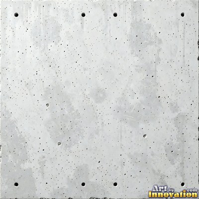 Poured concrete in pale off-white with soft cloudy color variation