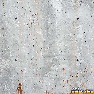 Gray concrete slab with a fine hairline crack running across it