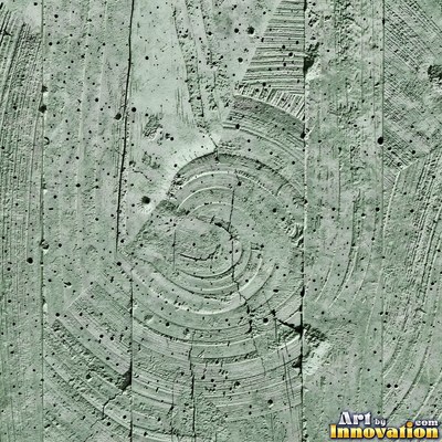 Gray concrete slab with a fine hairline crack running across it
