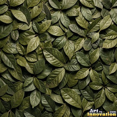 Ivy covering a wall edge to edge in olive green tones