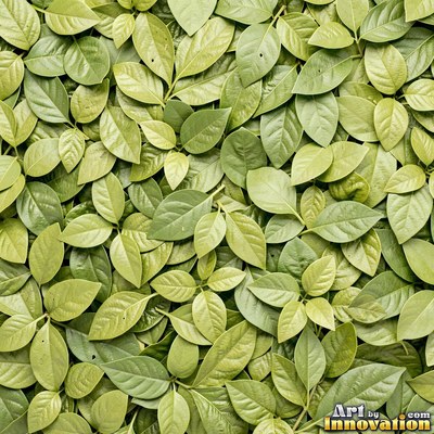 Ivy covering a wall edge to edge in olive green tones