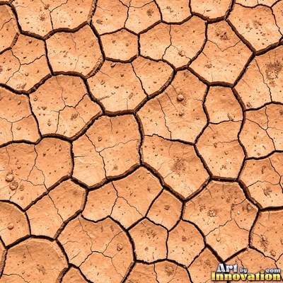 Wet rust red mud with shiny pools and soft ridges