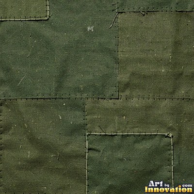 Paint splattered canvas drop cloth in royal blue