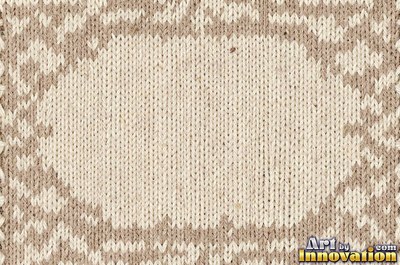 Two color Fair Isle knit pattern in burnt orange