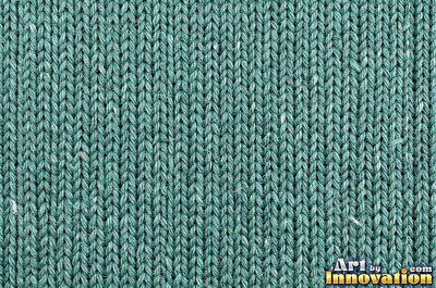 Basket weave knit stitch pattern in teal yarn