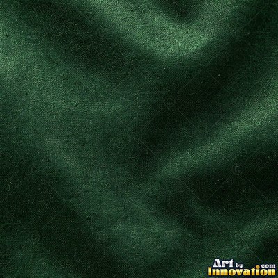 Emerald silk with gentle folds catching soft front light