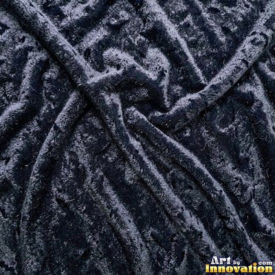 Midnight navy velvet with a faint damask pattern