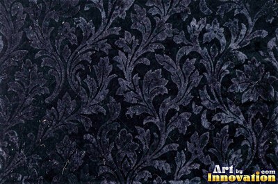 Midnight navy velvet with a faint damask pattern