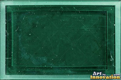 Reeded glass with vertical ribs in emerald tones, flat front view