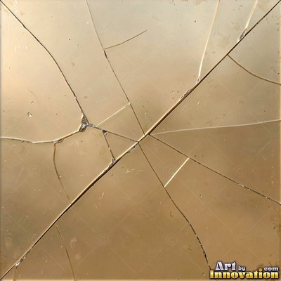 Smoky gray cracked glass laid over a dark background