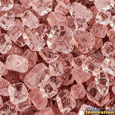Frosted surface covered in fine crystal needles of pale aqua