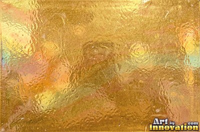 Holographic glass with prismatic reflections in deep ruby red
