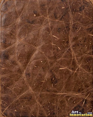 Peeling caramel leather with a flaking top layer