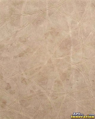 Burgundy leather marked with water stains and dark spots