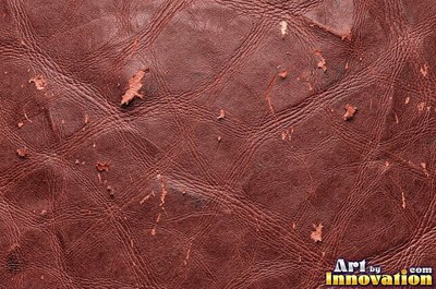 Peeling caramel leather with a flaking top layer