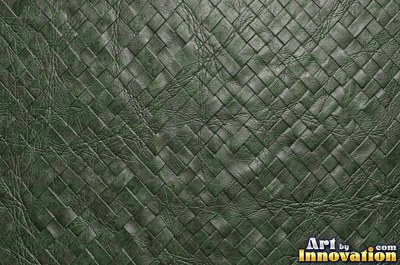 Embossed cognac leather with a fine pebble grain