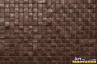 Crocodile embossed leather with large square scales in forest green