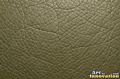 Embossed cognac leather with a fine pebble grain