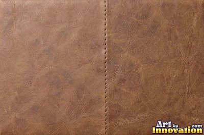 Waxed forest green leather with a faint pull up effect