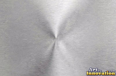 Brushed metal sheet with fine straight lines in cool blued steel