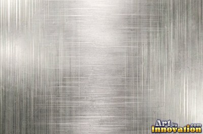 Brushed metal sheet with fine straight lines in cool blued steel