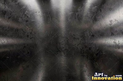 Polished gunmetal with a smoky gradient fading from bright to dark