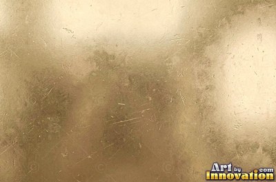 Crinkled gold leaf laid in overlapping squares with fine seams