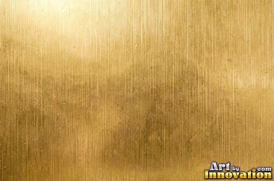 Brushed gold with a straight fine grain and a warm sheen