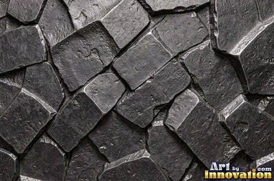 Planished metal with faint flat facets in a regular grid