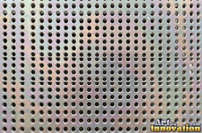Galvanized steel showing a crystalline spangle pattern