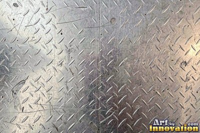 Galvanized steel showing a crystalline spangle pattern