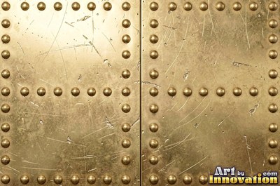 Welded steel surface with weld beads and grinding marks