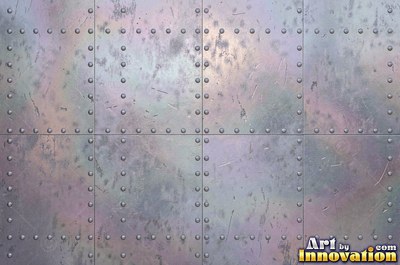 Perforated metal sheet with round holes in a tight grid of blackened iron