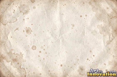 Aged parchment with mottled stains and darker edges