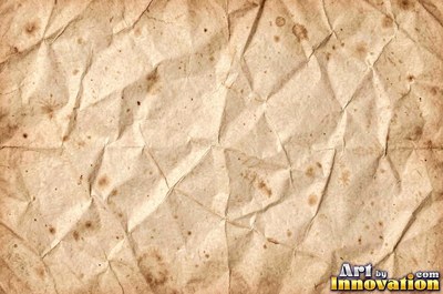 Oatmeal speckled old paper marked with water stains