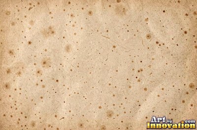 Aged parchment with mottled stains and darker edges