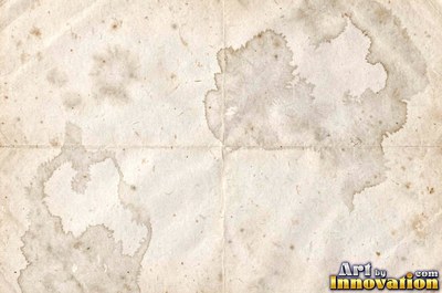 Water stained old paper with tide lines in off-white