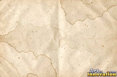Oatmeal speckled old paper marked with water stains