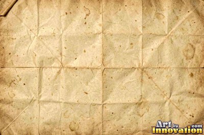 Oatmeal speckled old paper marked with water stains