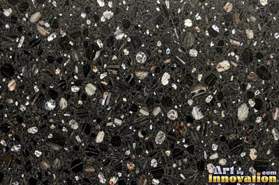 Cream granite with flecks of mica glinting in the light