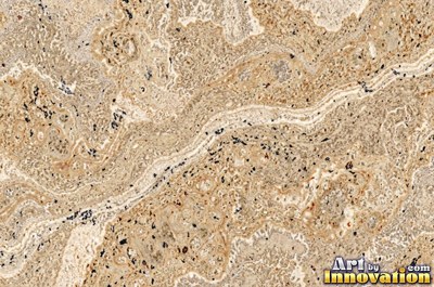 Cream granite with flecks of mica glinting in the light
