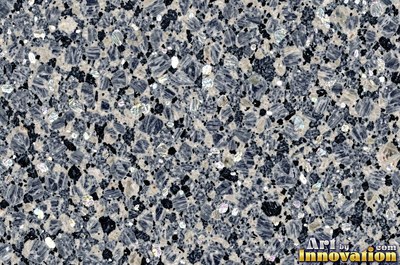Blue gray granite with thin pale quartz veins cutting across it