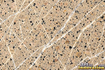 Cream granite with flecks of mica glinting in the light