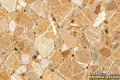 Breccia marble full of angular fragments in pale sea green