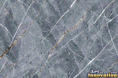 Polished white marble with a few thin gold-like veins